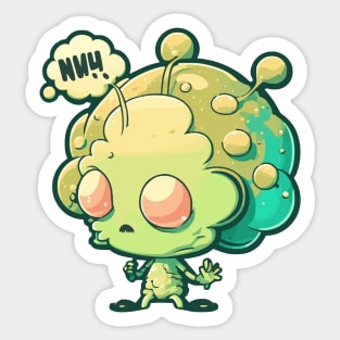 Alien Brain Sticker